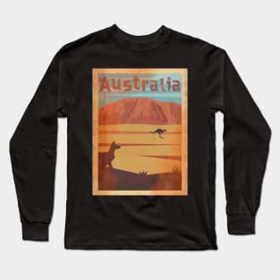 Australia vintage retro travel poster Long Sleeve T-Shirt
